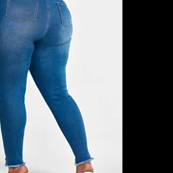 #23❤️ FTF HIGH RISE BLOWOUT CURVY FIT SKINNY JEANS - Picture 2 of 11